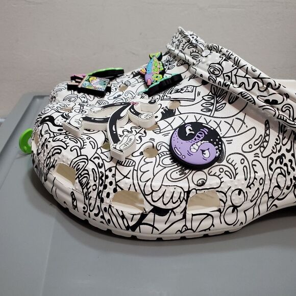 Crocs Classic Clog Steven Harrington Collage Art 9 M/ 11 W 208145-103 Whi… - Picture 3 of 13